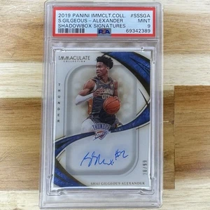 2019-20 Panini Immaculate Shai-Gilgeous Alexander Shadbox Signature Auto PSA 9 - Picture 1 of 2