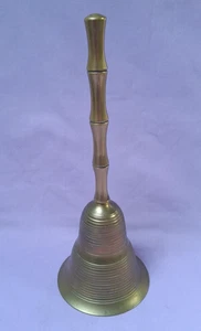 Vintage Brass 9.25" Hand Bell - Made in India #R341 - Foto 1 di 5