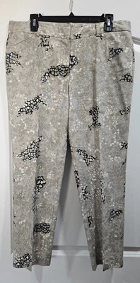 Ladies Larry Levine Slim Leg Ankle Pants Snake Print Beige/brown  Size 12  - Image 1 of 4
