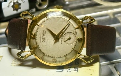 Gruen Men’s Veri-thin Unique Heavy 14k Solid Gold Case 415-718 Manual - Runs - Image 1 of 4