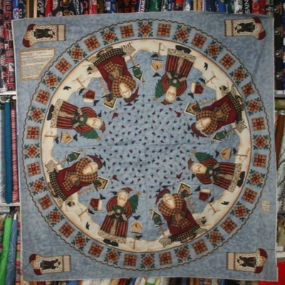 PANEL FALDA ÁRBOL NAVIDAD PADRE 60X60 DE DEBBIE MUMM - TELA 100% ALGODÓN Foto 1 de 4