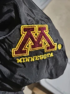 Vintage Minnesota Golden Golphers Windbreaker gefütterte Hose Herren Large schwarz  - Bild 1 von 9