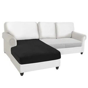 Schnitt Couch Kissenbezüge 1 Stück Samt separat L Chaiselongue schwarz - Bild 1 von 7