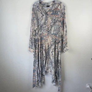 City Chic Size S Womens Button Up Dress Long Sleeve Belt Sheer Party Wedding Fab - Bild 1 von 12