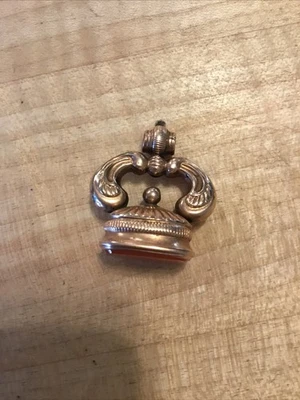 Petschaft Siegelstempel 8K/333er Gold mit Karneolplatte 19.Jhd (BX1994) 10 Gramm - Bild 1 von 4