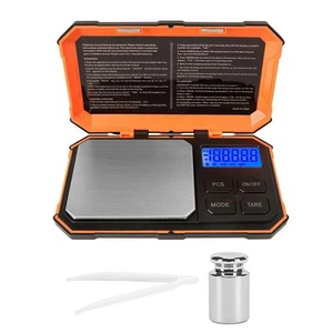 Básculas digitales de 0,01 g a 500 g para joyería con peso dorado mini bolsillo cocina pequeña - Imagen 1 de 12