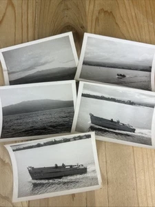 Vintage Photo Set Of 5 Military Boat Training 1950s 3x4.5” Black And White - Picture 1 of 9