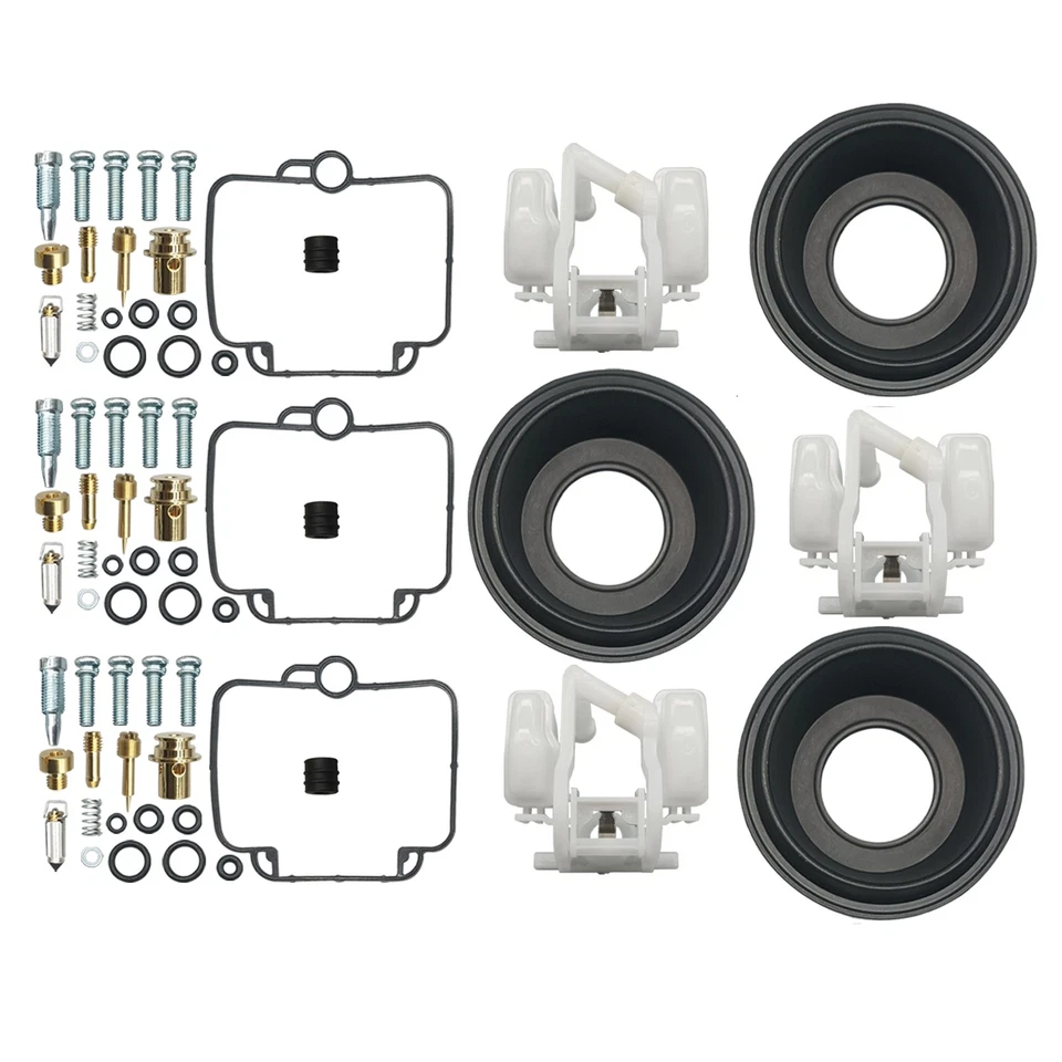 3x PARA Triumph Thunderbird 1996 - 2003 Kit de reparación de carburador diafragma flotador Foto 1 de 4