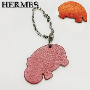 HERMES Hermes Nilpferd Nilpferd Tiermotiv Schlüsselanhänger B37 selten Leder Frankreich limitiert - Bild 1 von 12