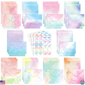 160 Pack Stationery Paper Set with Envelopes, Stickers, Watercolor Designs - Picture 1 of 6