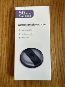 Wireless Display Adapter, Supports 4k HDMI, Dual 2.4/5G Wifi, Screen Mirroring - Picture 1 of 3