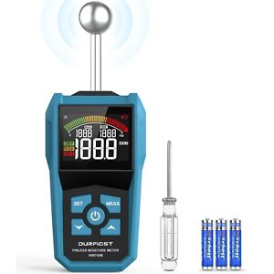 Wood Moisture Meter, DURFICST Pinless Moisture Meter with Colour LCD Display ...