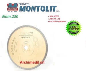 DISCO DIAMANTATO GRES CORONA CONTINUA MONTOLIT CBX230 BISTURY DNA GOLD D.230 - Foto 1 di 2