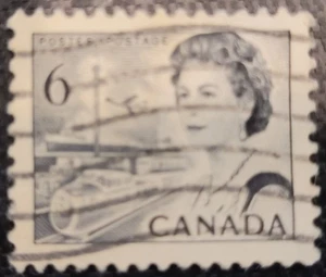 CANADA, Queen Elizabeth II Blue - 6 Cent Stamp - Picture 1 of 2