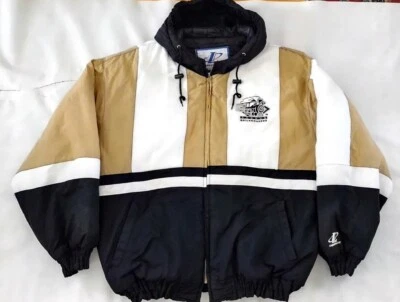 VTG LOGO ATHLETIC PURDUE BOILERMAKERS FULL ZIPP WITH HOOD WINTER JACKET SIZE XL - Image 1 of 4