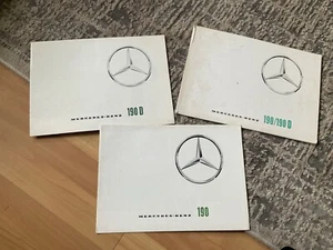 MERCEDES BENZ 190 , 190D, 190/190D. BROCHURES x 3. Circa 1965. FRENCH. - Picture 1 of 5