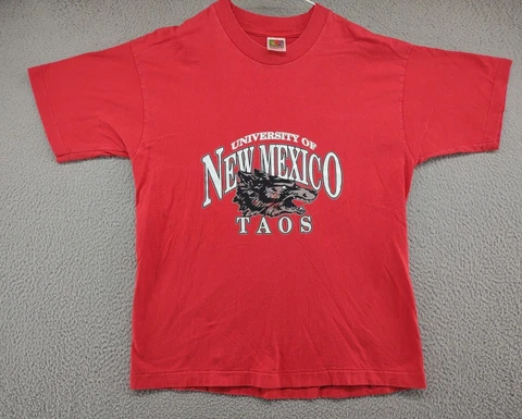 Vintage University of New Mexico Taos Single Stitch T-Shirt Size Large READ Cover