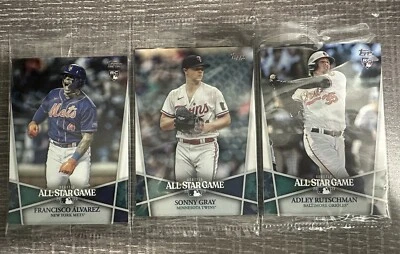 3x 2023 Topps All-Star Game 3-card PACK Lot - Corbin Carroll, Alvarez, & Adley - Image 1 of 2