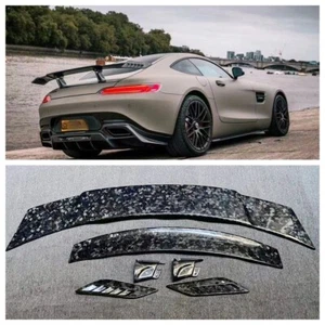Forge Carbon Fiber Rear Wing Body Kit Set For Mercedes Benz AMG GT Styles - Foto 1 di 10