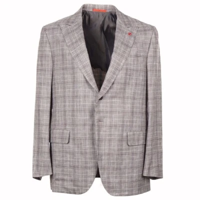 Isaia Slim-Fit 'Sanita' Peak Lapel Wool-Silk-Linen Sport Coat 46R (Eu 56) NWT - Image 1 of 4