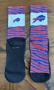 Buffalo Bills 90s Stripe Socks, Size L/XL - Picture 1 of 3