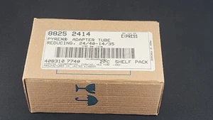Corning Pyrex Adapter Tube, Reducing, 24/40-14/35, #82252414, NEW 2/pk - Picture 1 of 4