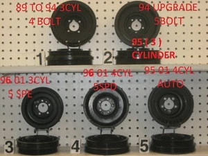 GEO METRO 89 TO NON UPGRADED 94 ( 4 BOLT ) CRANKSHAFT HARMONIC BALANCER PULLEY - Picture 1 of 10