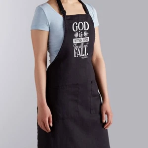 Bible Verse Apron Cook Grill BBQ gift Custom God Is Within Her She Will Not Fall - Picture 1 of 5