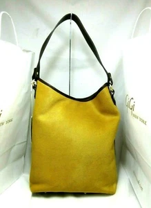 GiGi New York Ryder Hobo Cowhide Haircalf Leather Saffron - Picture 1 of 7