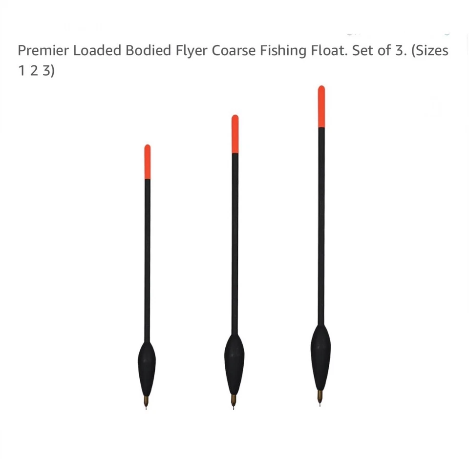 Premier Loaded Body Flyer Schwimmer zum Friedfischangeln. 3er Set. (Gr. 123)