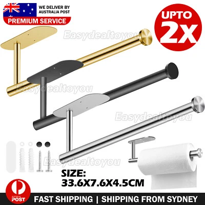 Paper Towel Holder Hanger Rack Kitchen Shelf Organizer Under Cabinet Roll Cup AU - image 1 of 4