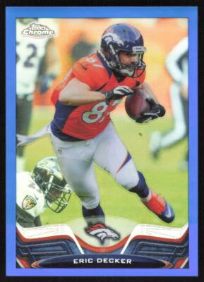2013 Topps Chrome Blue Refractors #97 Eric Decker /199 Denver Broncos - Image 1 of 2