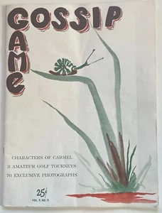 Vintage Game & Gossip magazine | Monterey/Carmel CA | 1958 ads, Pebble Beach - Picture 1 of 7