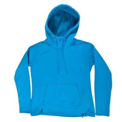 Толстовка с капюшоном Athleta Atmosphere Anorak 1/2 на молнии женская РАЗМЕР SMALL синяя б/у в отличном состоянии - Изображение 1 из 4