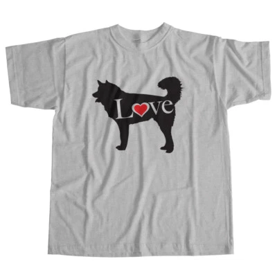 Camiseta unisex Love Alaskan Malamute para hombre Mally Mal Spitz silueta de perro Foto 1 de 3