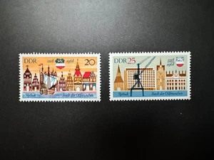 RDA 1968 Mi-Nr. DD 1384 - 1385 Rostock ciudad de las semanas del mar Báltico nuevo compl. - Imagen 1 de 2
