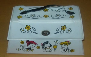 BOLSO DE MANO HASBRO CHICAS VINILO C. 1960 HASSENFELD BROS 1929 EE. UU. - Imagen 1 de 8