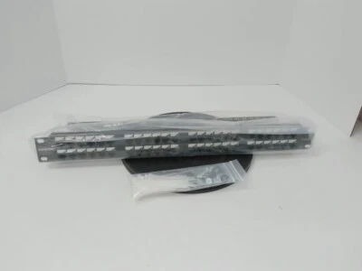 Intellinet Cat6 48-Port Patch Panel, 1U, Black - Image 1 of 3