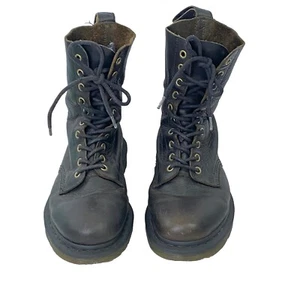 Dr. Martens Awley Lace Up Ankle Combat Boots Womens size 8 Black Bouncing Soles - Bild 1 von 12