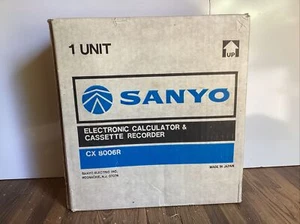 VINTAGE Sanyo CX 8006R Elektronischer Taschenrechner & Kassettenrekorder. Sehr selten - Bild 1 von 9