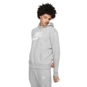 Nike Sportswear Club Fleece Grey BV2973-063 Men's Graphic Pullover Hoodie Sz S - Picture 1 of 5