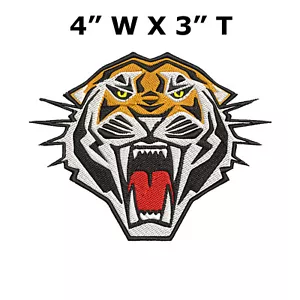 PARCHE DE RECUERDO DE ANIMALES SALVAJES RUGIENDO RUGIENDO TIGRE APLIQUE nuevo - Imagen 1 de 8