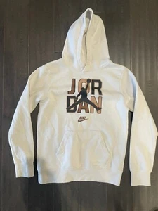 Air Jordan Cream Fleece Youth Unisex Hoodie Size Large - Picture 1 of 5