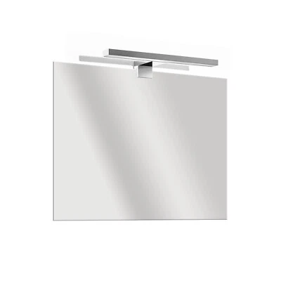 Specchio a filo lucido a muro minimalista 100x70 cm e lampada led 30 cm - Immagine 1 di 4