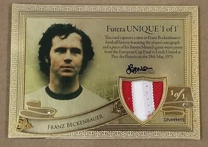 FUTERA UNIQUE PATCH Autograph Auto 1/1 FRANZ BECKENBAUER - Picture 1 of 2