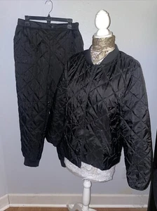 Nuage schwarze Steppjacke L & Hose M Damen 2tlg Set packbar warm Outdoor - Bild 1 von 18