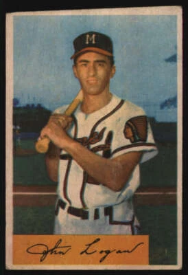 1954 Bowman #80 Johnny Logan POOR Braves 567544 - Image 1 of 2