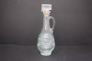Bandera de vidrio antigua con tapón, jarra de agua, 11 1/2" ht. (CU271) chalice co - Imagen 1 de 9