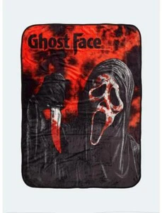Scream Ghost Face Knife Throw Blanket - Picture 1 of 1