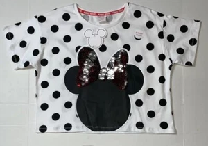 Brand New- Disney Minnie Mouse Sequins Short Sleeved Shirt Girls (Size 13-14 Yrs - Picture 1 of 8